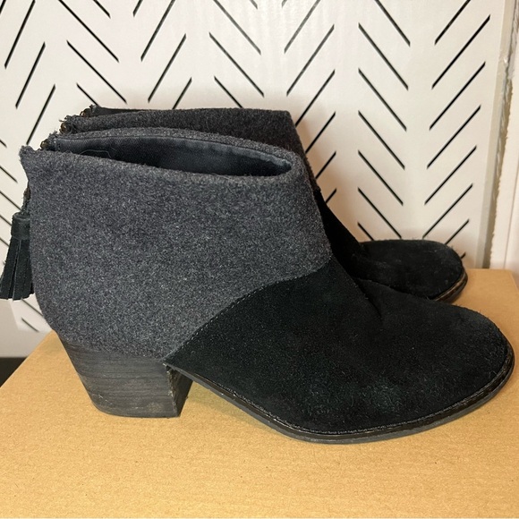 Toms Leila Ankle Boots / Black & Gray - Picture 6 of 15